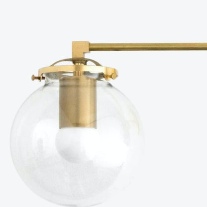 Clear Glass 3-Light Wall Sconce for Bathroom Vanity, 24 in Wide