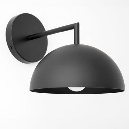 Chroma Minimalist Metal Dome Wall Sconce, 8 in / 20.3 cm