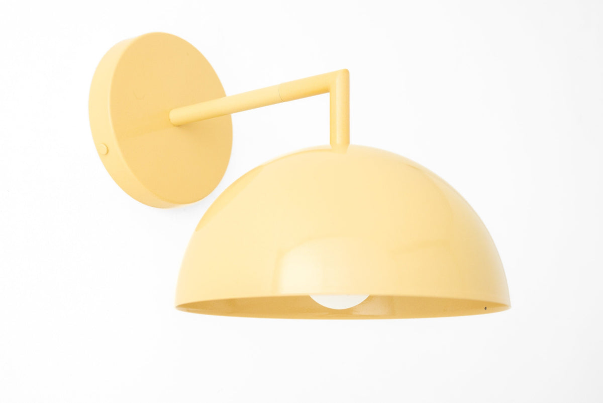 
Chroma Minimalist Metal Dome Wall Sconce, 8 in / 20.3 cm