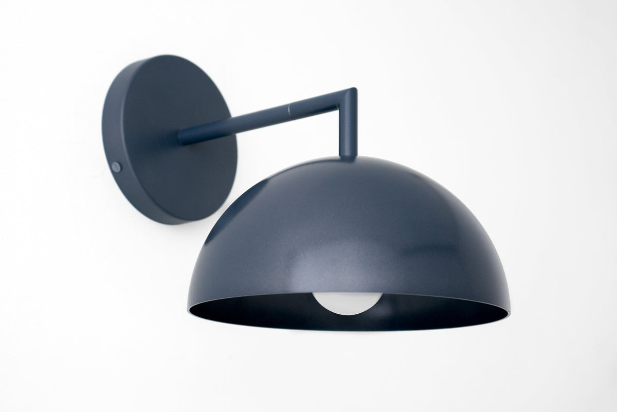 
Chroma Minimalist Metal Dome Wall Sconce, 8 in / 20.3 cm