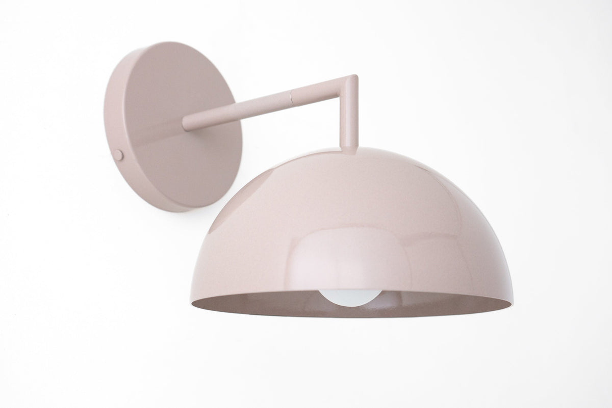 
Chroma Minimalist Metal Dome Wall Sconce, 8 in / 20.3 cm