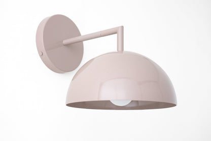 Chroma Minimalist Metal Dome Wall Sconce, 8 in / 20.3 cm