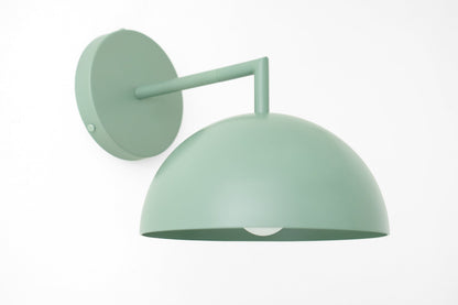 Chroma Minimalist Metal Dome Wall Sconce, 8 in / 20.3 cm