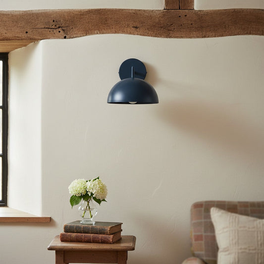 
Chroma Minimalist Metal Dome Wall Sconce, 8 in / 20.3 cm