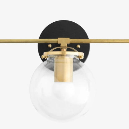 Clear Glass 3-Light Wall Sconce for Bathroom Vanity, 24 in Wide