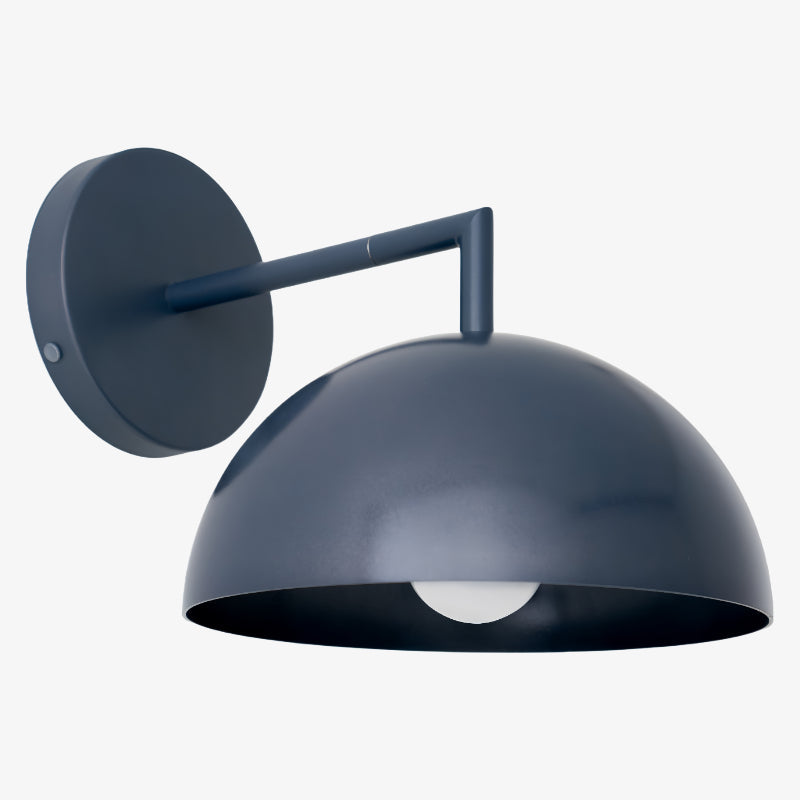 
Chroma Minimalist Metal Dome Wall Sconce, 8 in / 20.3 cm