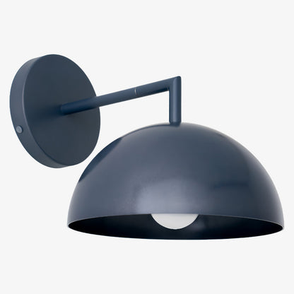 Chroma Minimalist Metal Dome Wall Sconce, 8 in / 20.3 cm