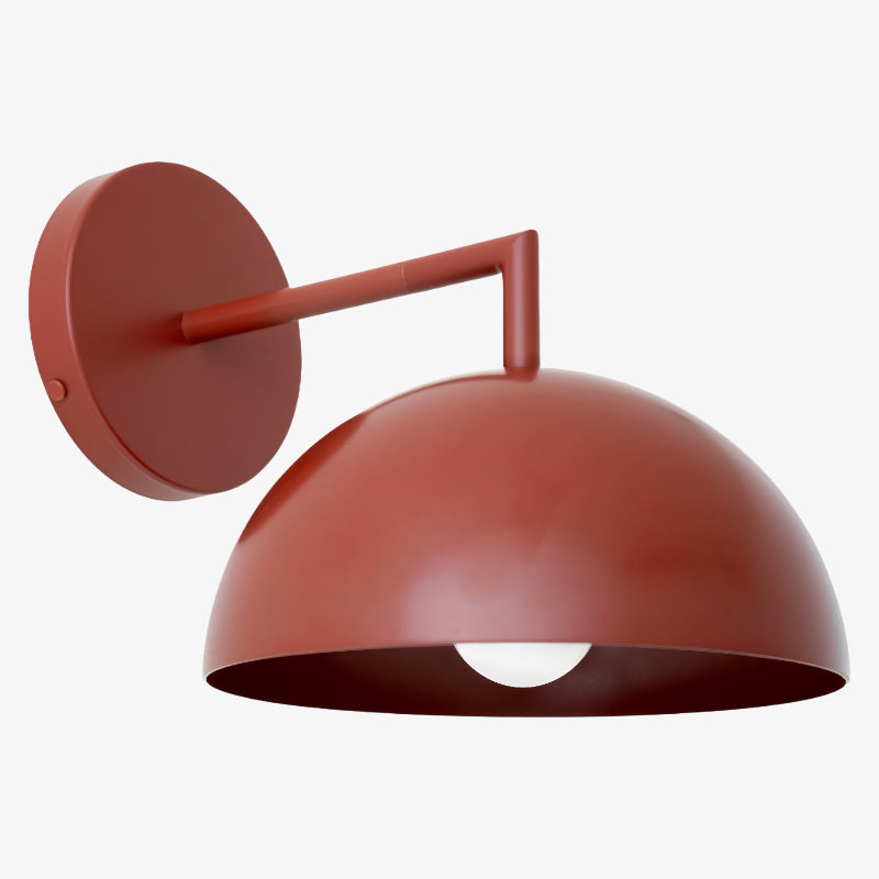 
Chroma Minimalist Metal Dome Wall Sconce, 8 in / 20.3 cm