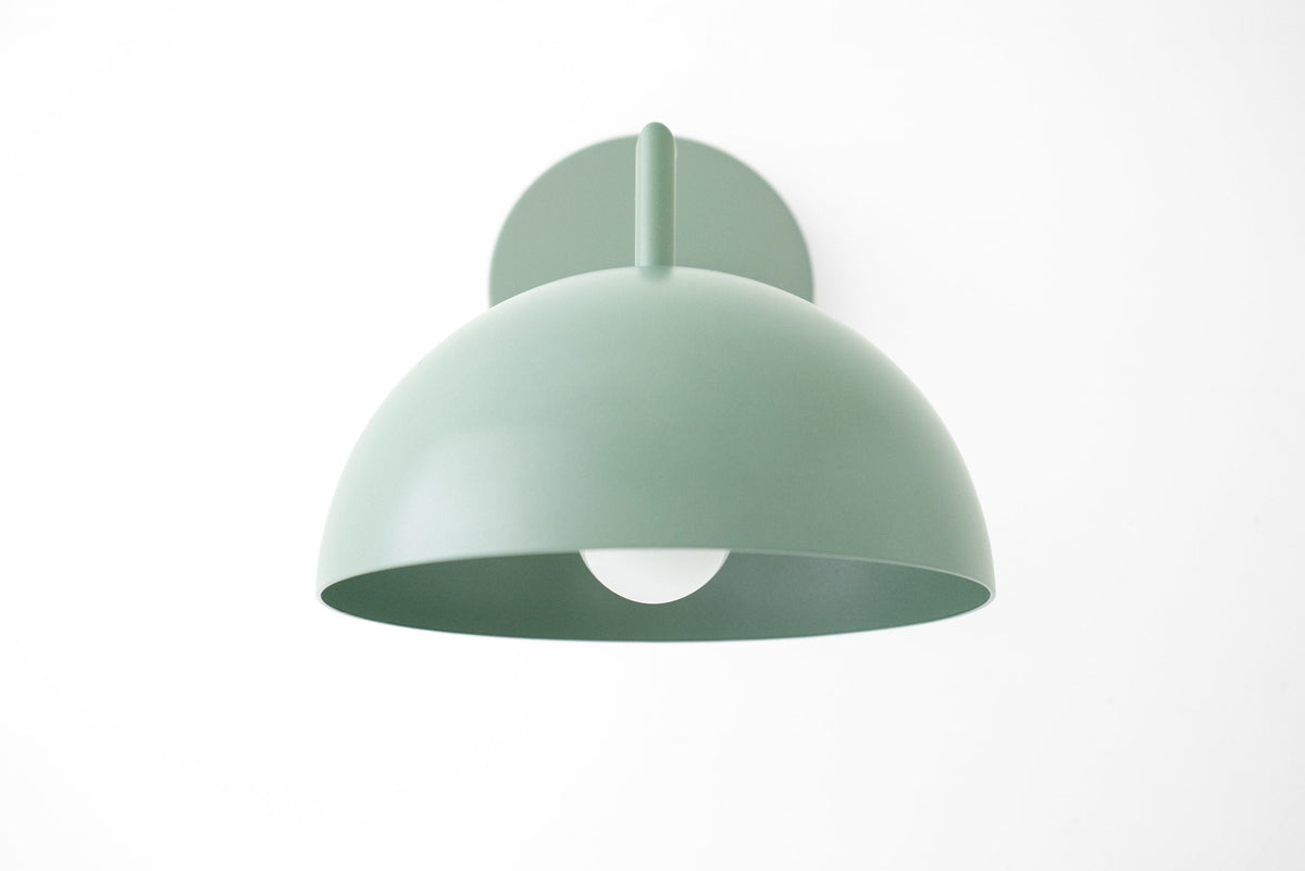 
Chroma Minimalist Metal Dome Wall Sconce, 8 in / 20.3 cm