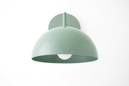 Chroma Minimalist Metal Dome Wall Sconce, 8 in / 20.3 cm