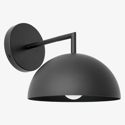 Chroma Minimalist Metal Dome Wall Sconce, 8 in / 20.3 cm